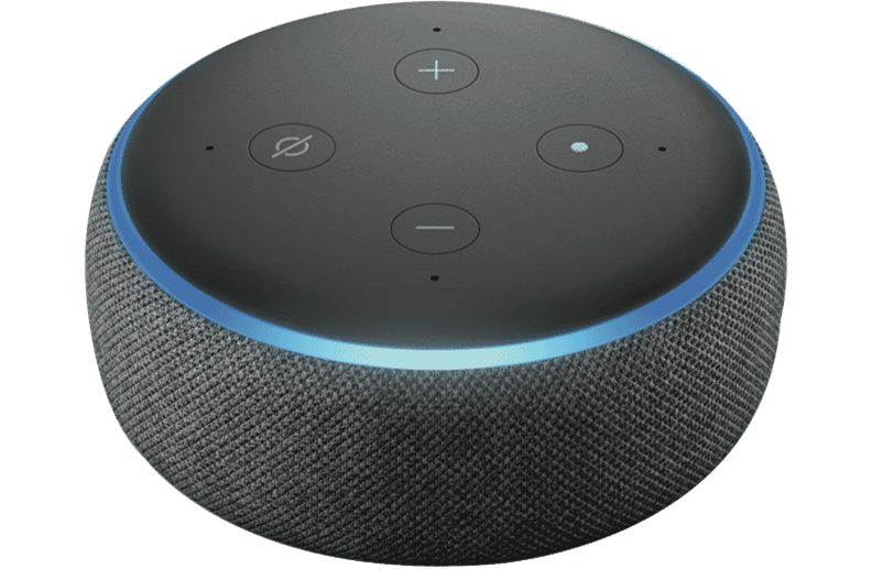 This is a picture of an Amazon Echo Dot Alexa