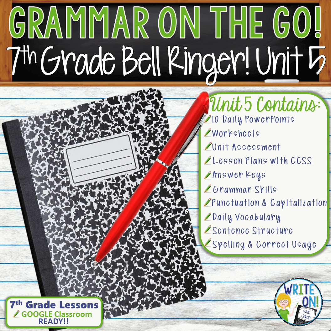 Grammar Lessons - 7th Grade - Write On!